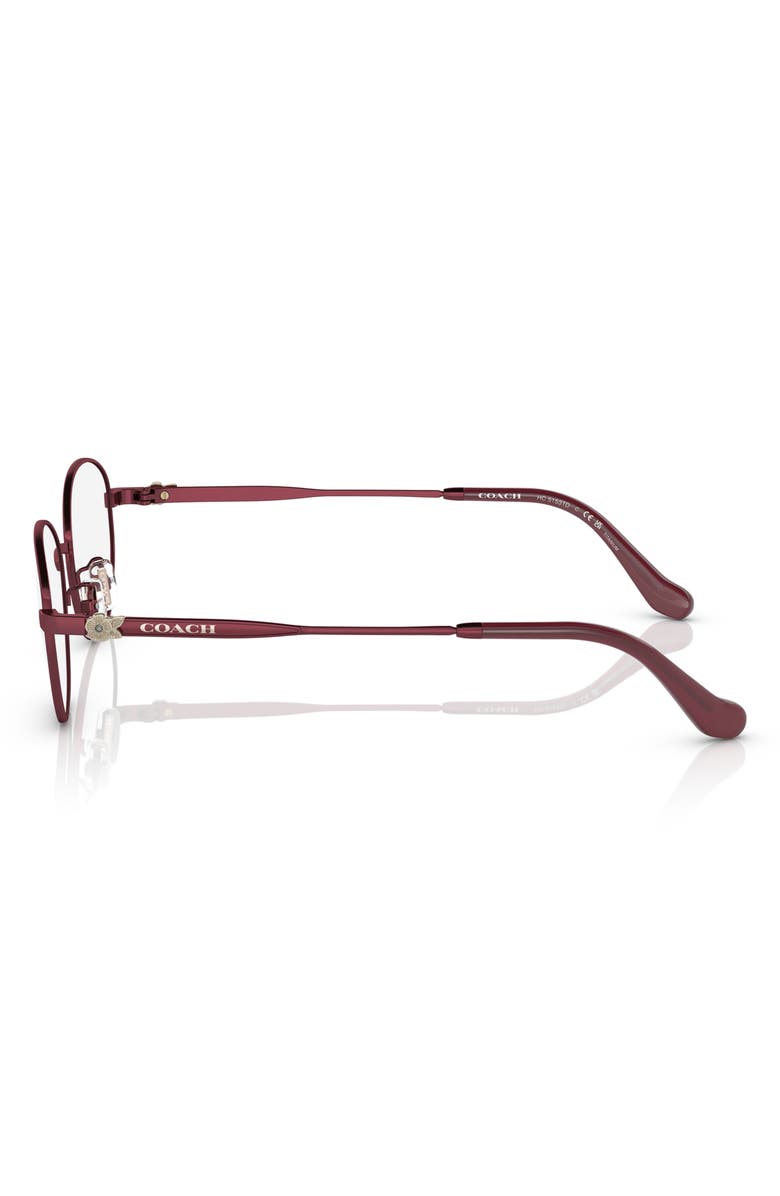 COACH 50mm Oval Optical Glasses, Alternate, color, Satin Burgundy / Demo Lens