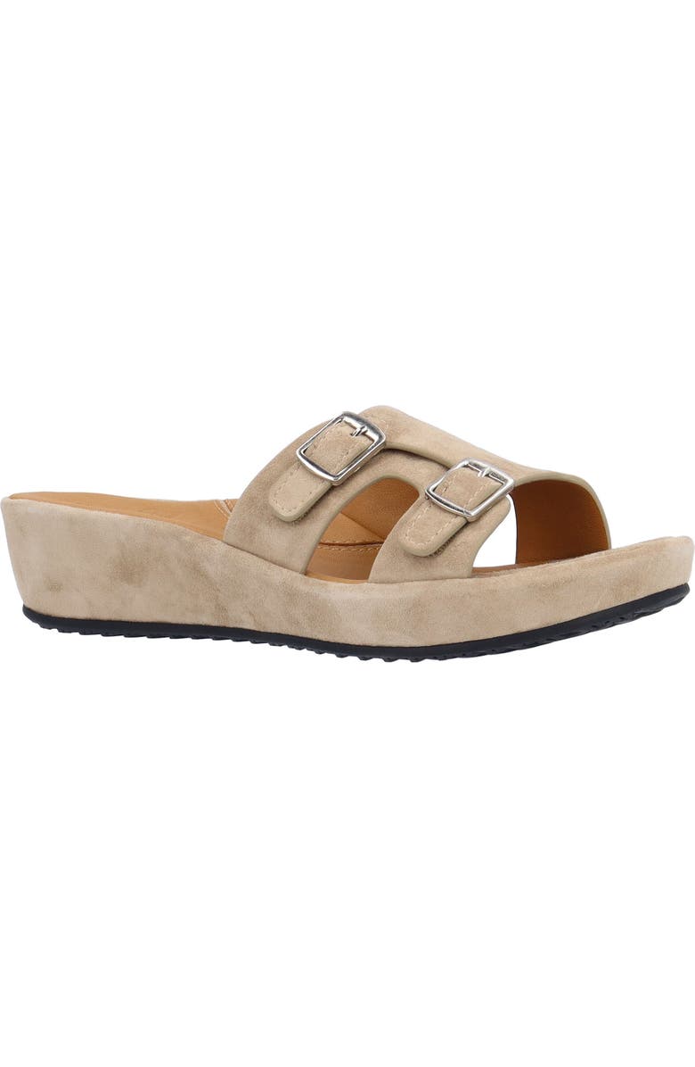 L'Amour des Pieds Careena Wedge Slide Sandal, Main, color, Taupe