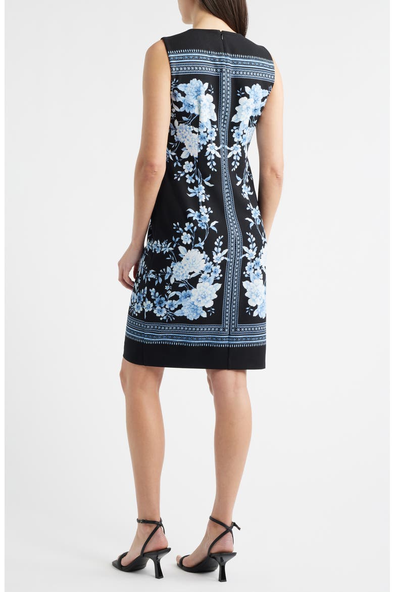 Print Sleeveless Sheath Dress, Alternate, color, ANNE BLACK MULTI