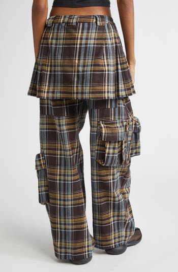 パンツ [COLLINA STRADA] Ron Skirt Cargo Pants : Lime XX6024-LAWN-SKIRT-CARGO-PANT-