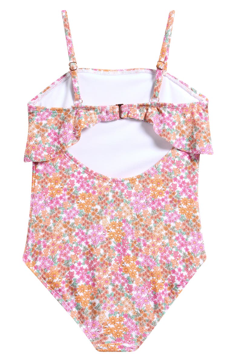 Raisins Kids' La Playa Floral One-Piece Swimsuit, Alternate, color, Pink Soleil