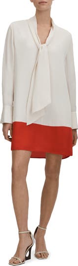 【海外限定】REISSワンピース☆Marta Tie Neck Shift Dress in C Reiss Marta Tie Neck Woven Top | Nordstromrack