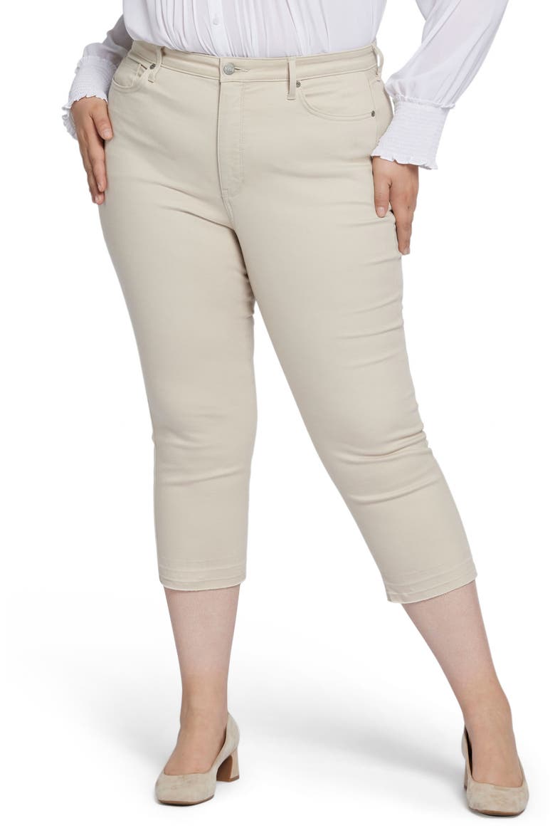 Chloe High Waist Release Hem Capri Jeans, Main, color, FEATHER