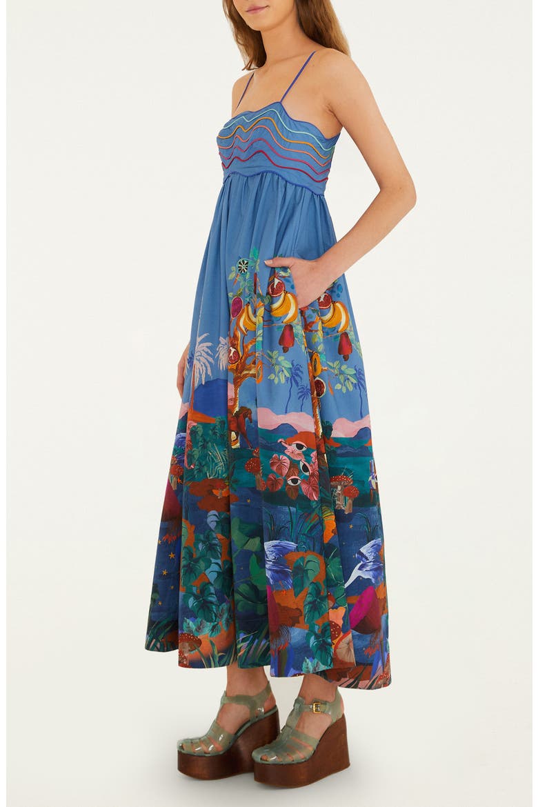 Dream Landscape Sundress, Alternate, color, BLUE MULTICOLOR
