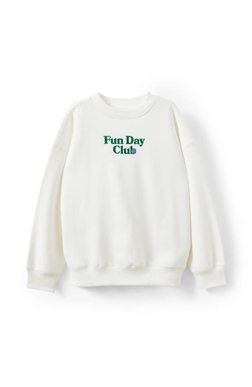 Cotton On Kids Kid's Sammy Oversized Crew In White
