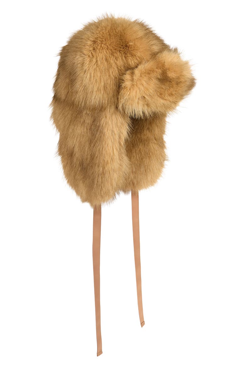 Mel Faux Fur Trapper Hat, Main, color, CAMEL