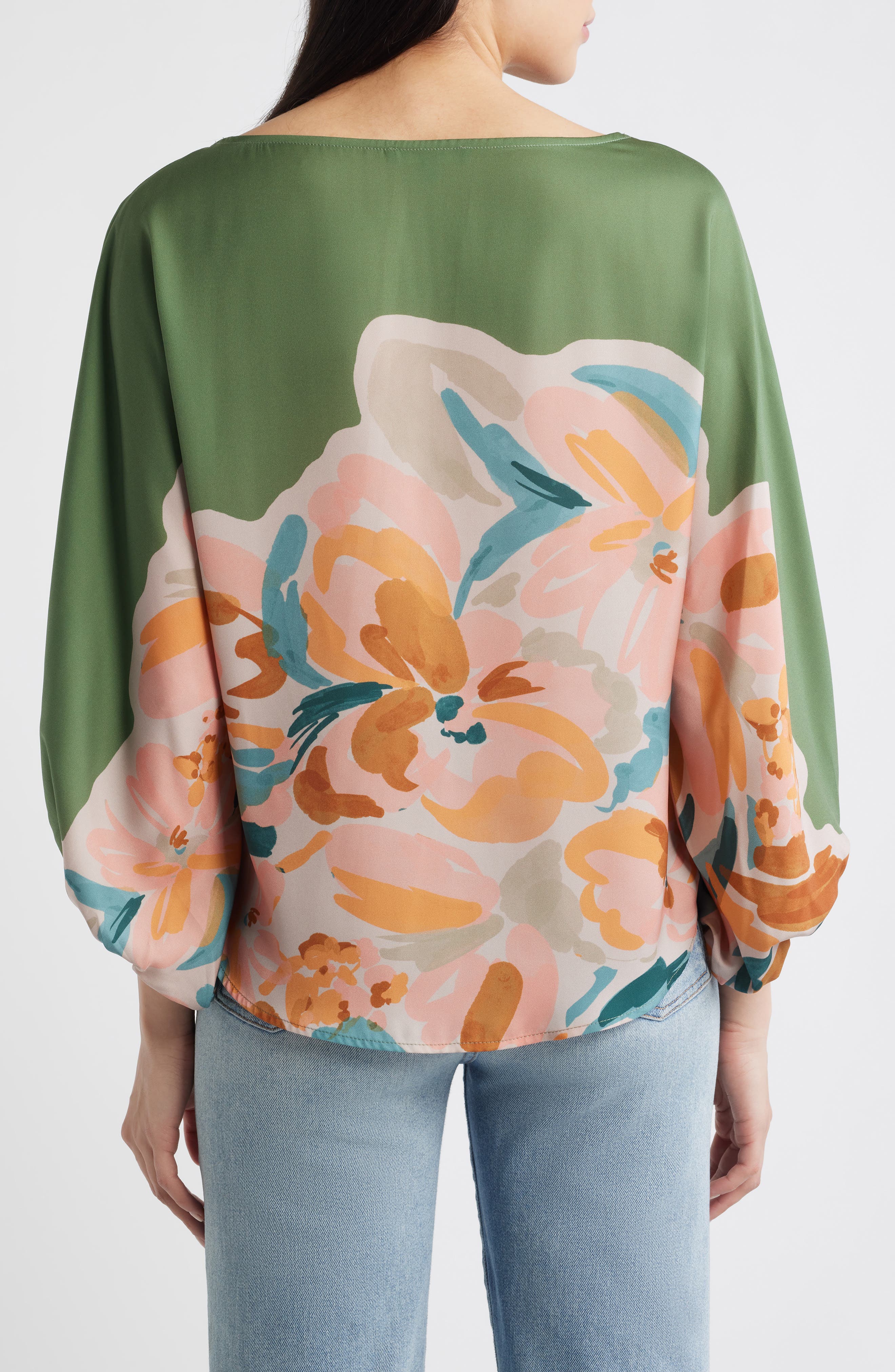 Placement Print Peasant Top - image 2