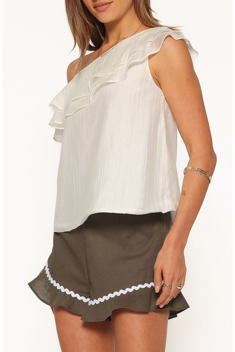 Veana One Shoulder Top, Alternate, color, CREAM