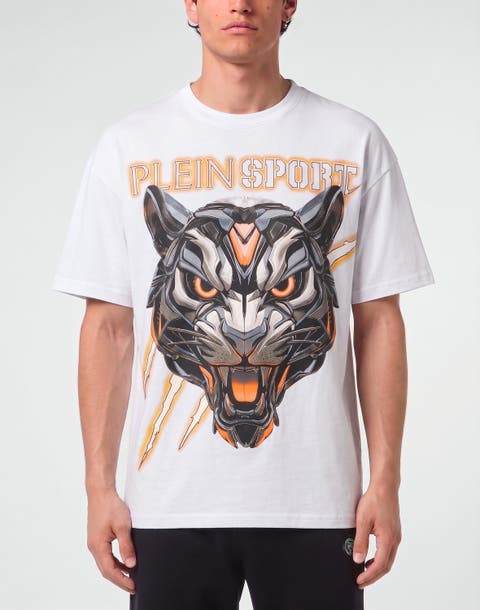 Round Neck T-shirt Fluo Tiger Men