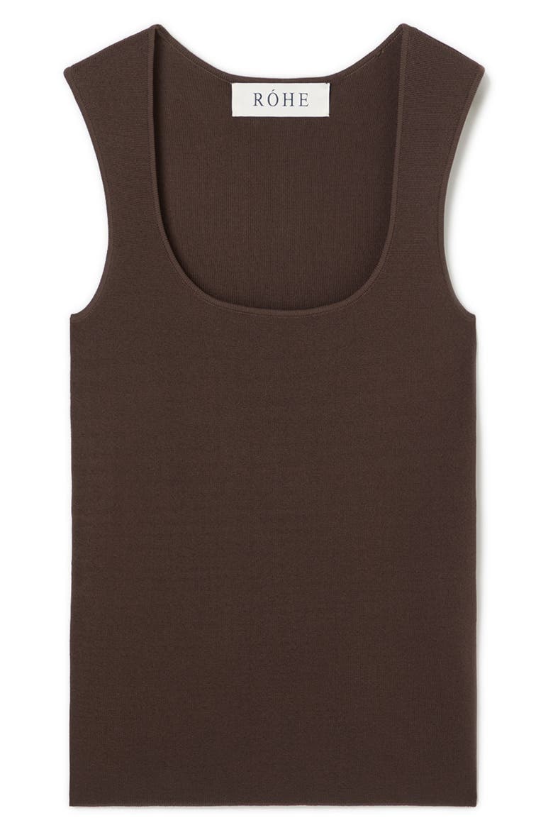 Bustier Shaped Sweater Tank, Alternate, color, DARK CHOCOLATE