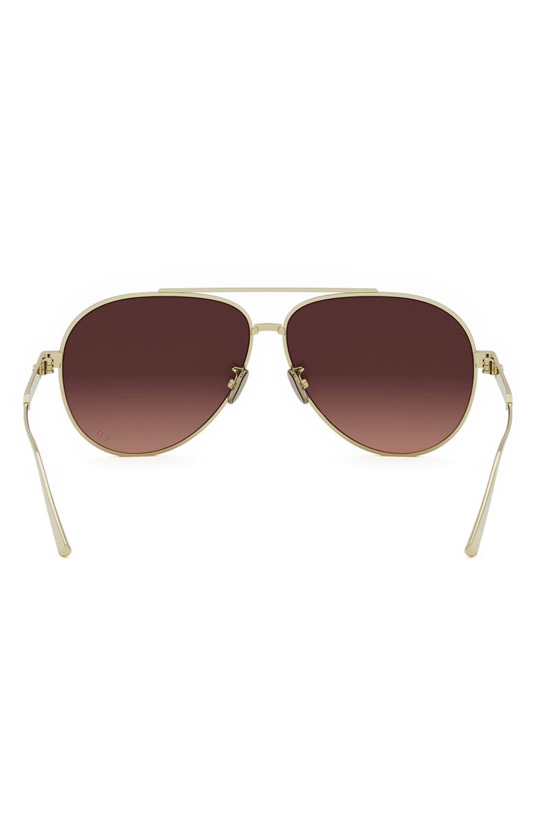 DIOR 'DiorCannage A1U 61mm Pilot Sunglasses, Alternate, color, Gold/ Radient Brick Lenses
