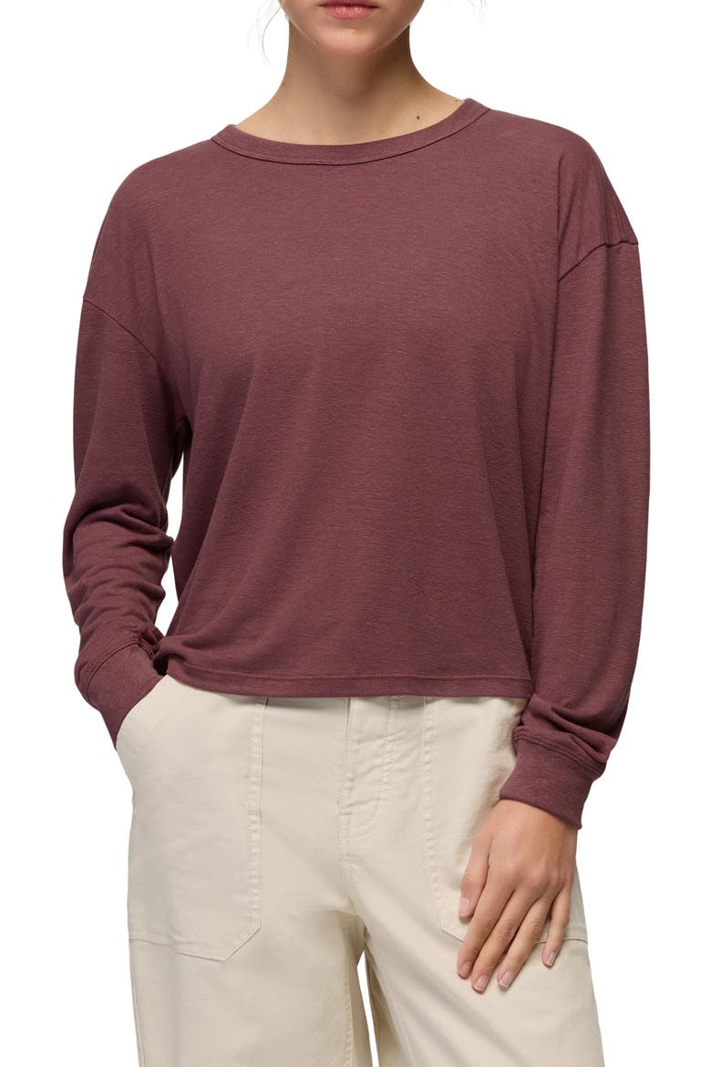 Cozy Up Crewneck Long Sleeve T-Shirt, Main, color, NEWBERRY