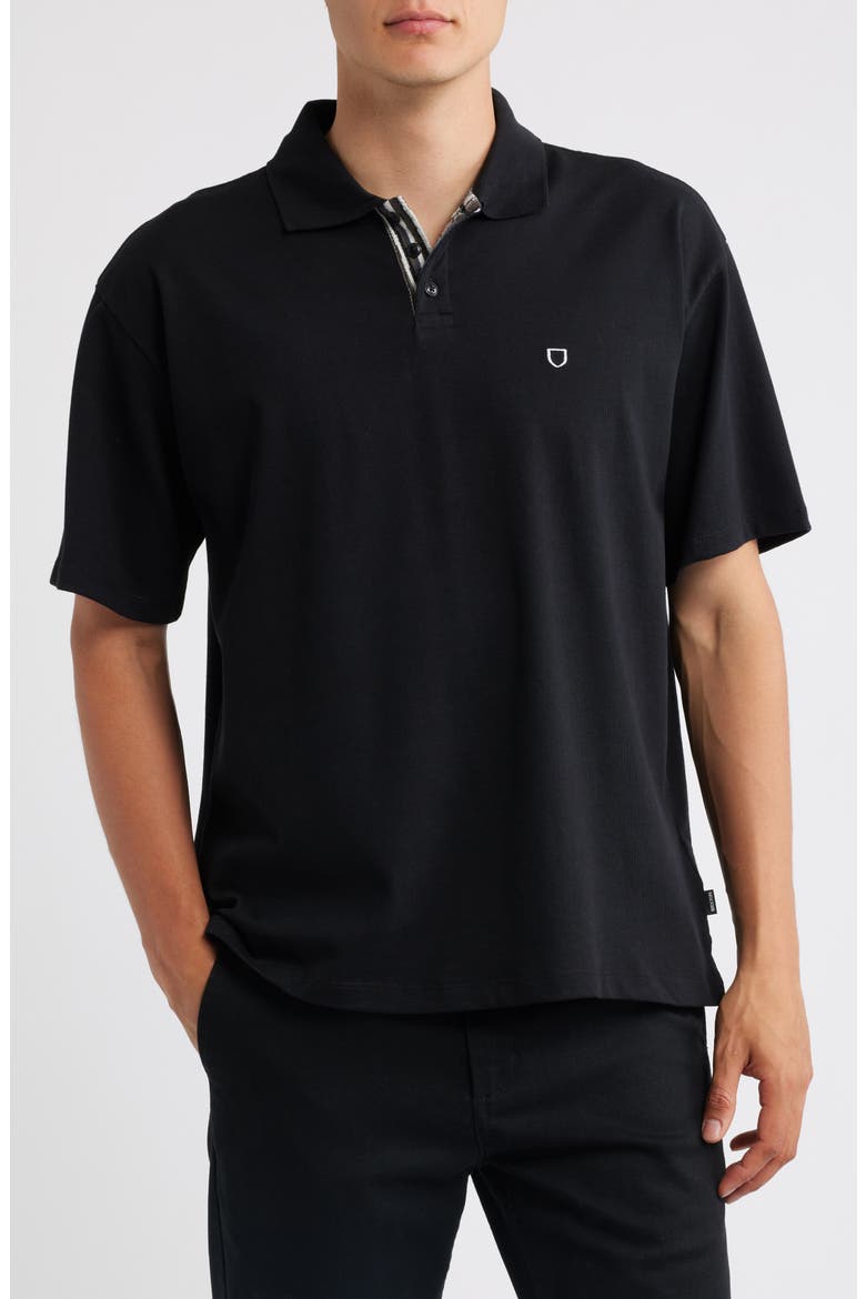 Anton Cotton Polo, Main, color, BLACK