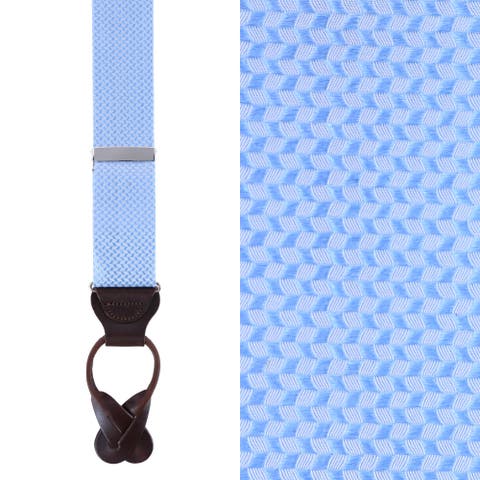 Gamma Geometric Pattern Silk Button End Suspenders (Braces)