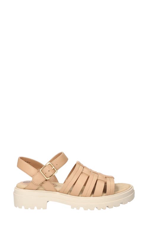 Bella Vita Loni Lug Sole Fisherman Sandal In Natural Leather