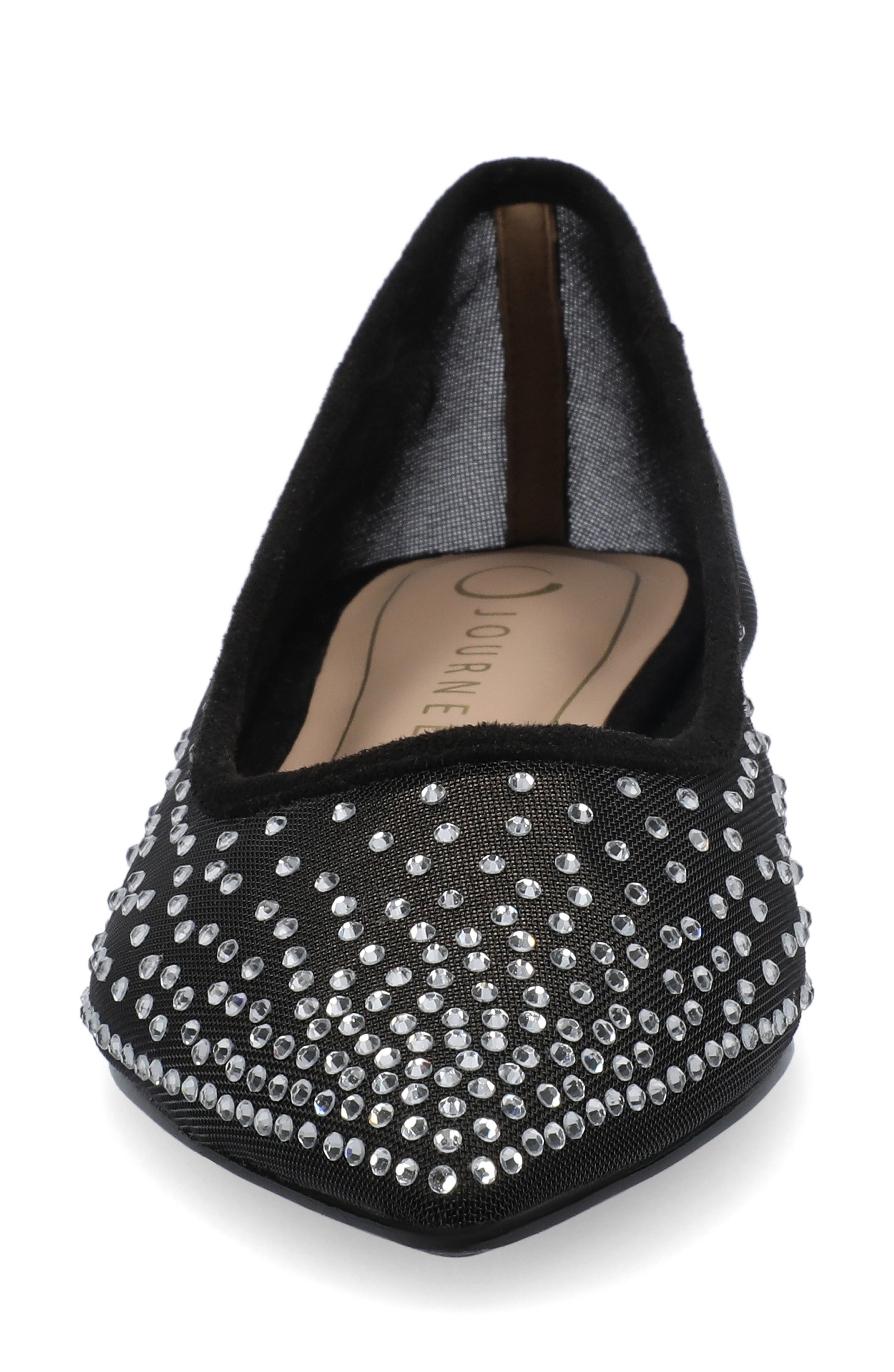 Journee Collection Gracelynn Evening Ball Flat, Alternate, color, Black