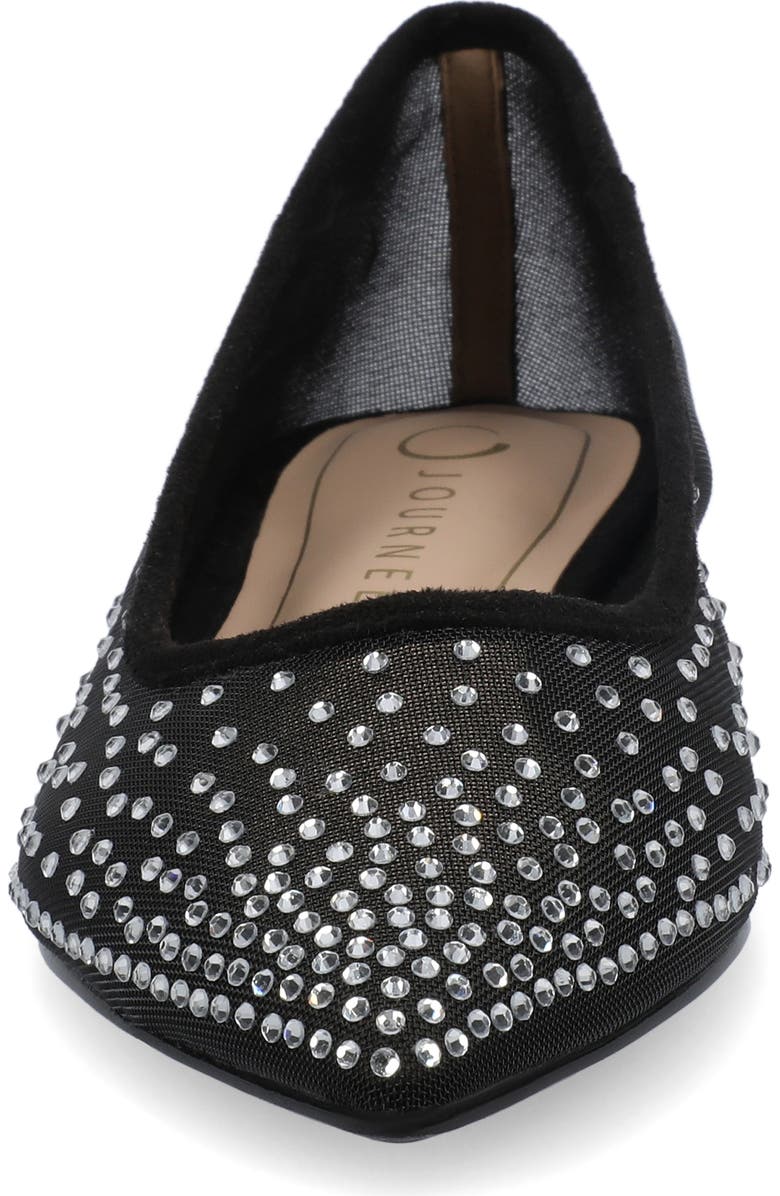 Journee Collection Gracelynn Evening Ball Flat, Alternate, color, Black