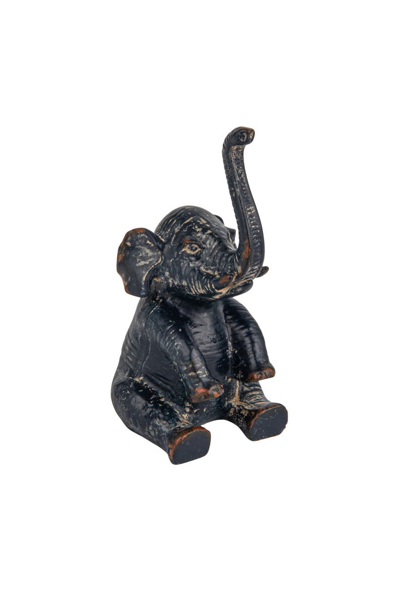 Storied Home Pewter Elephant Ring Holder, Main, color, Bronze