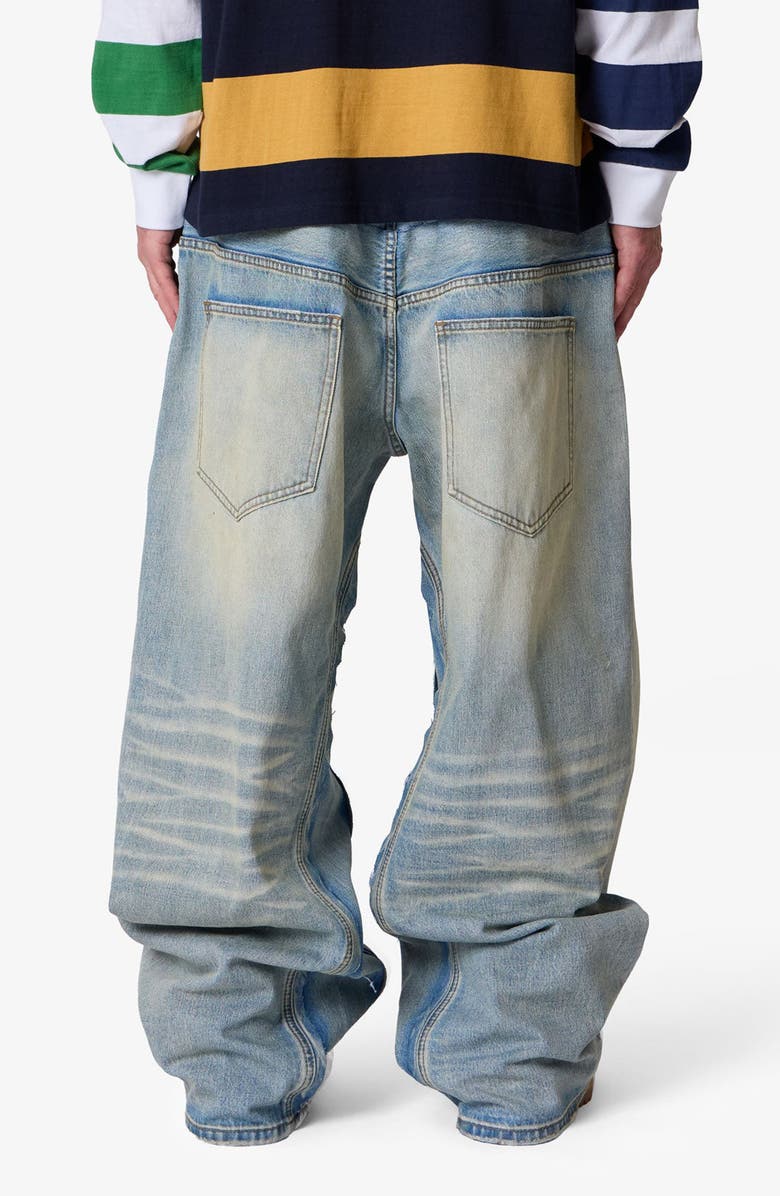 mnml Mega Baggy Layered Denim Jeans, Alternate, color, 