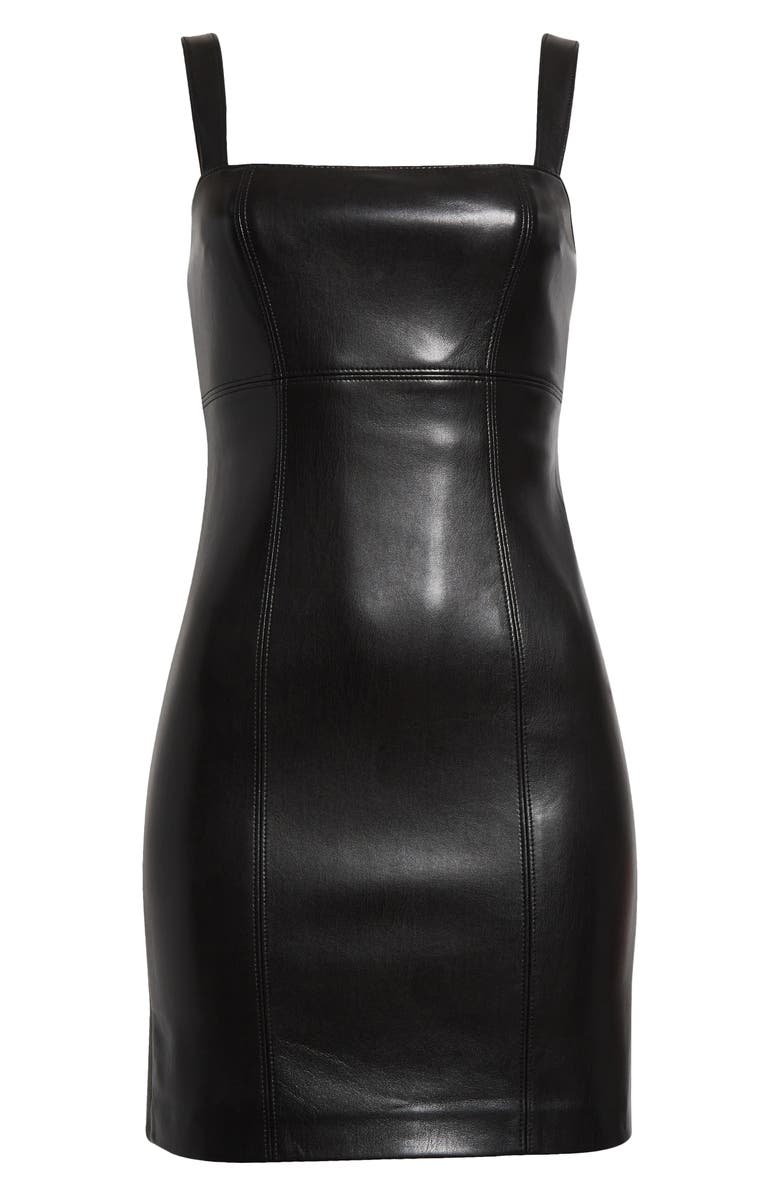 Alice + Olivia Keria Faux Leather Minidress, Alternate, color, 