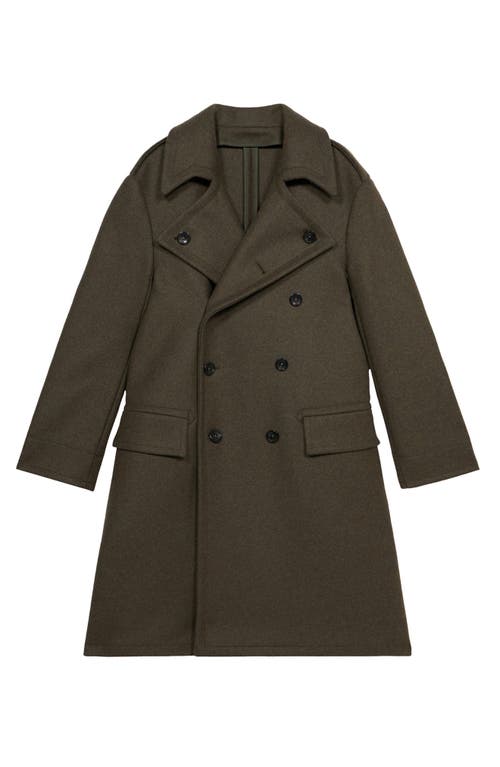 Fortela Winston Double-breasted Wool Coat In Brown