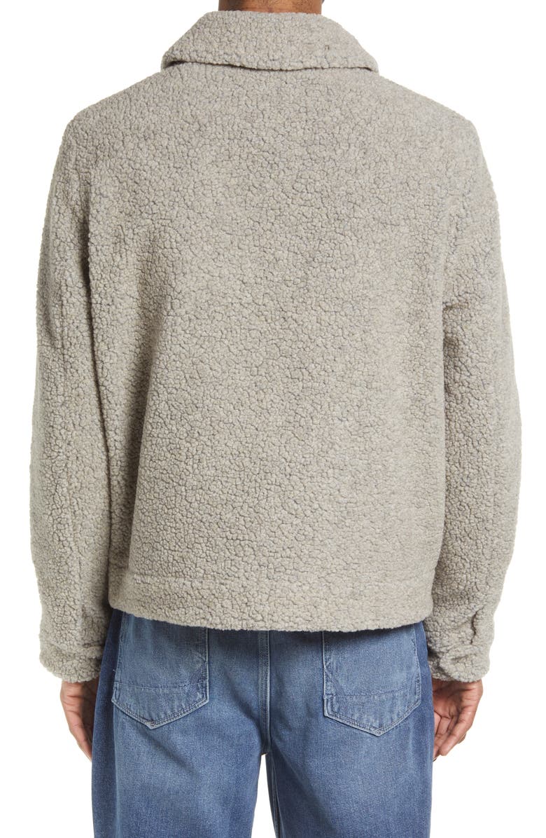 AllSaints Asama Fleece Button-Up Shirt Jacket, Alternate, color, 