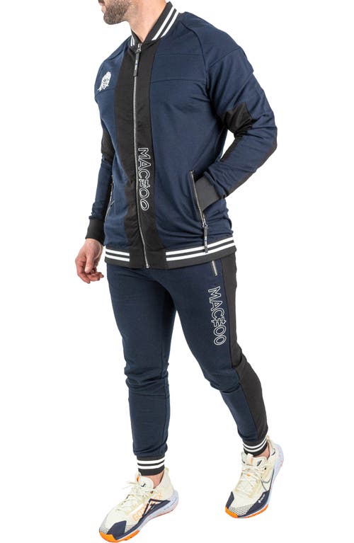 Maceoo Midnight Motion Skinny Fleece Joggers In Blue
