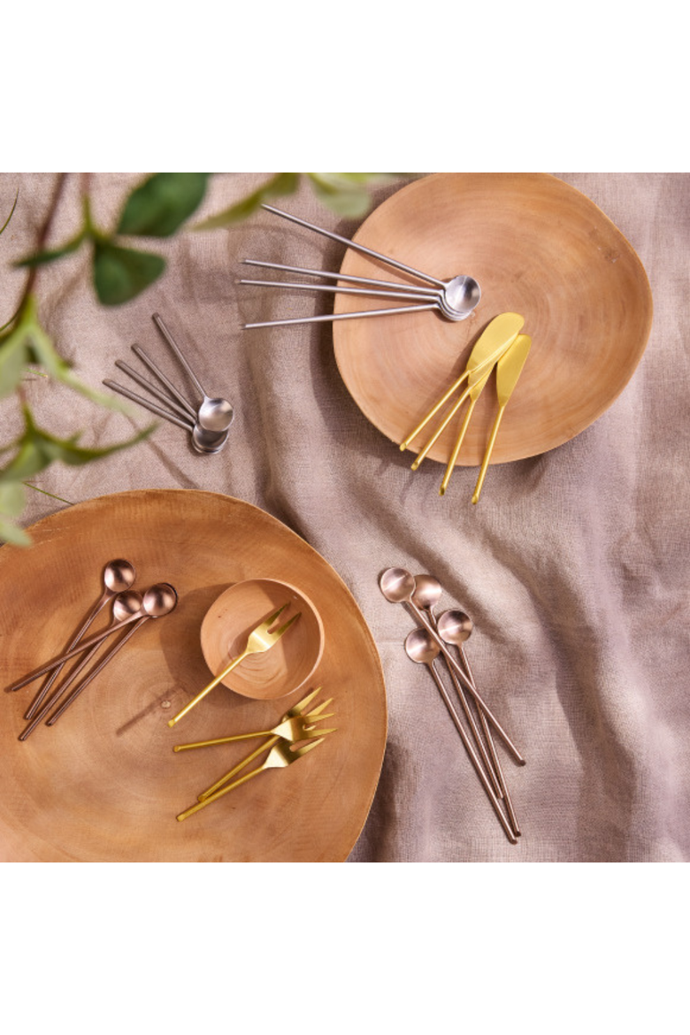 Thin Spoons - Set of 4, Alternate, color, Metallic Silver