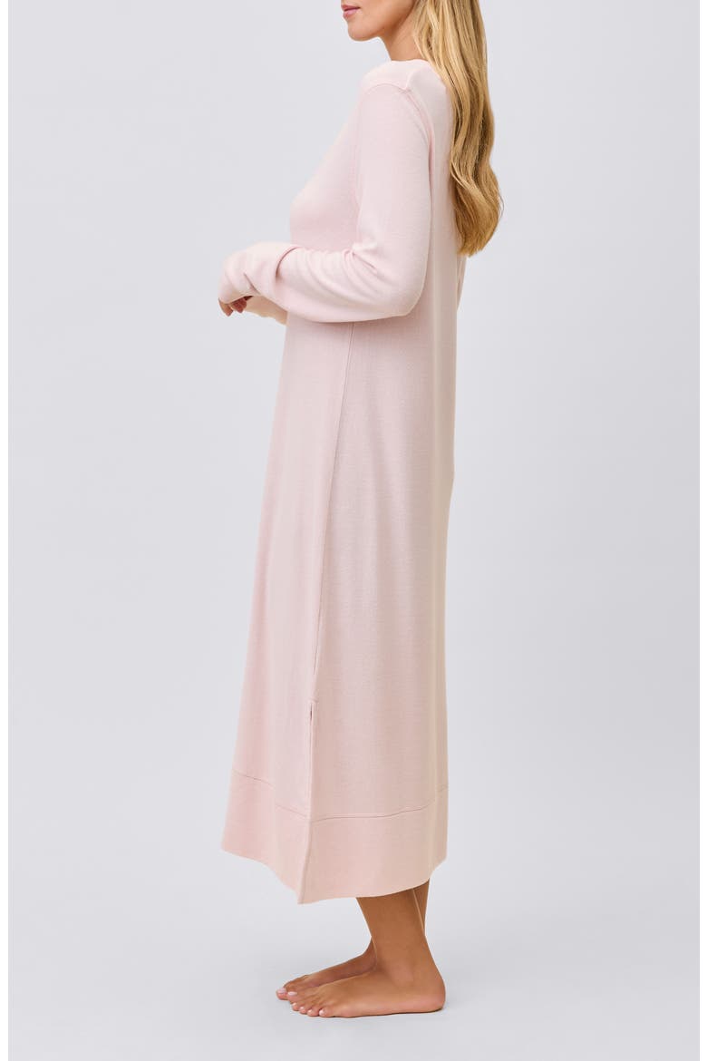 Feather Soft Long Sleeve Nightgown, Alternate, color, PAPINELLE PINK