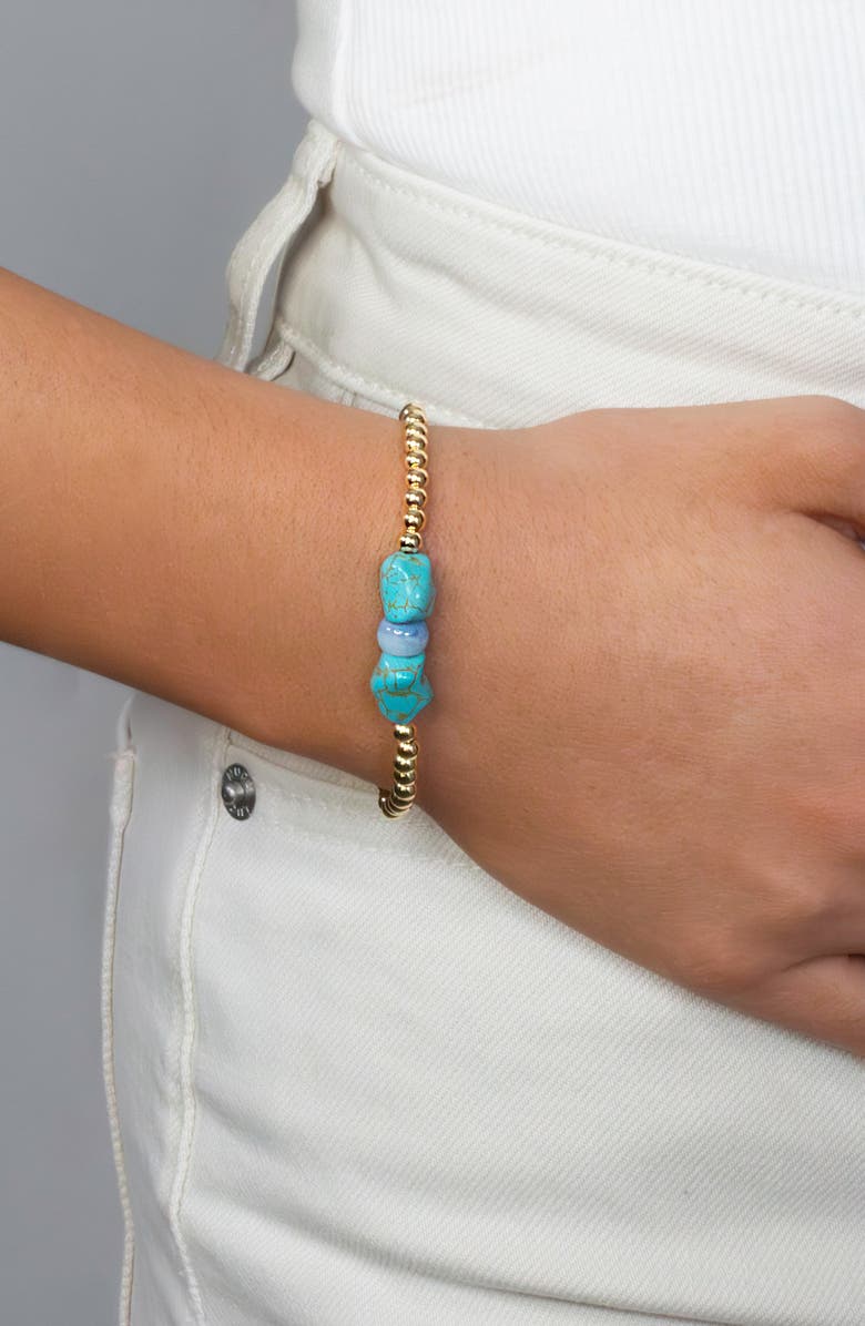 MARLYN SCHIFF Gemma Turquoise Bead Bracelet, Alternate, color, Turquoise Multi