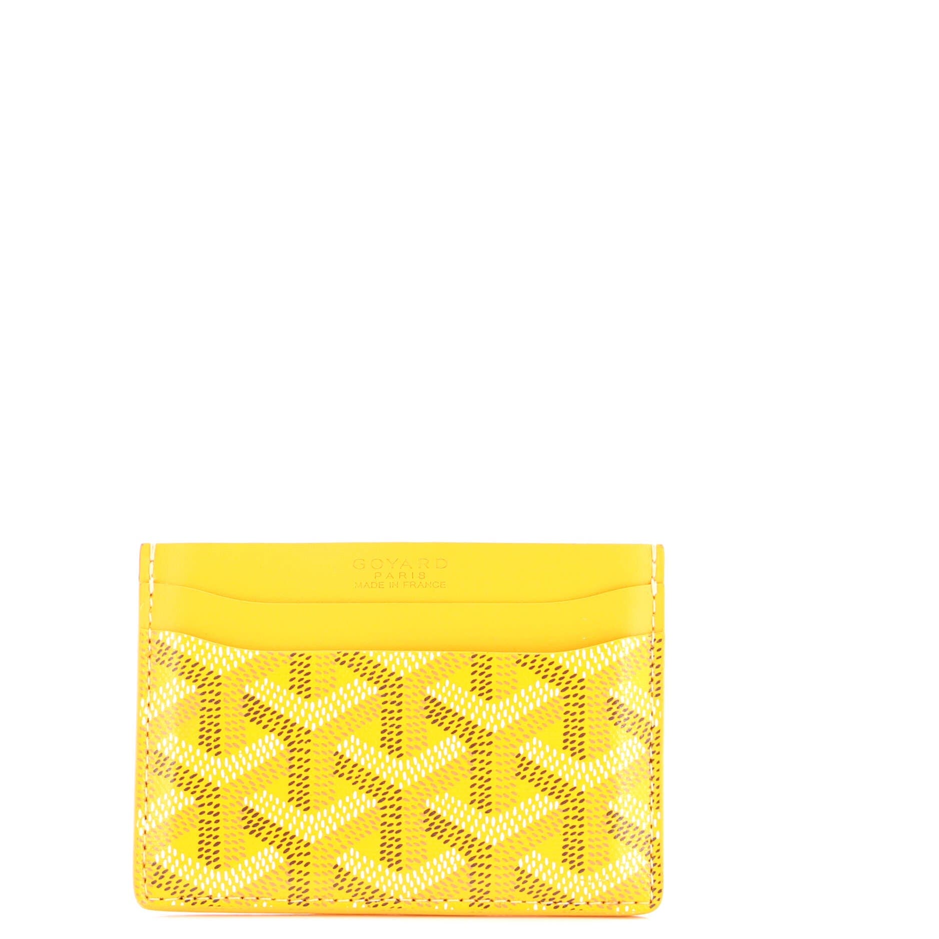 Pre-Owned Goyard Saint Sulpice Card Holder Coated Canvas, Main, color, Yellow