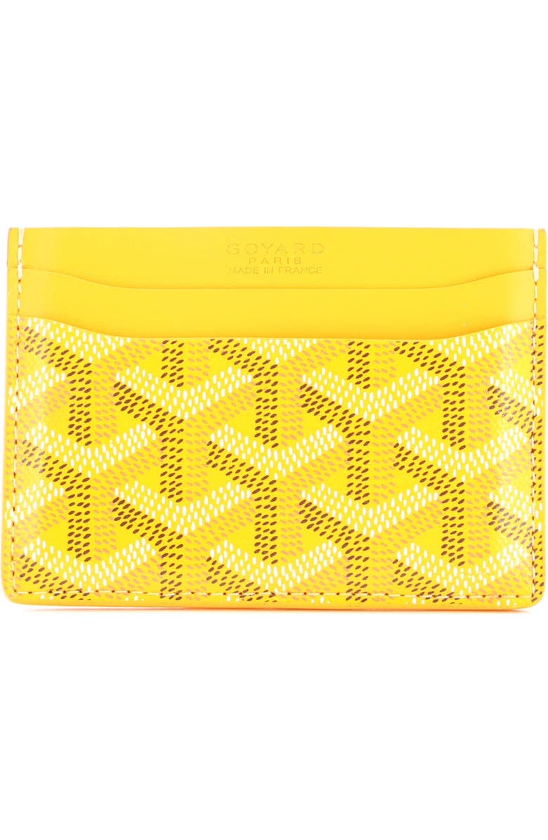Pre-Owned Goyard Saint Sulpice Card Holder Coated Canvas, Main, color, Yellow