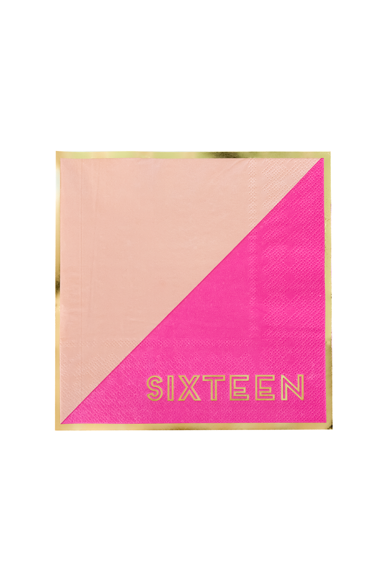 Sweet 16 Large Napkins, Main, color, Assorted Pre-Pack