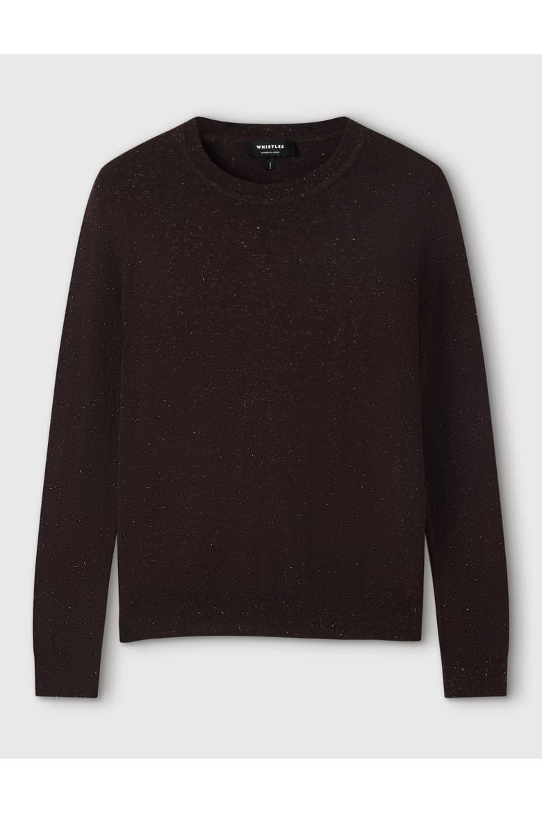 Annie Sparkle Crew Neck Knit Jumper, Alternate, color, Brown