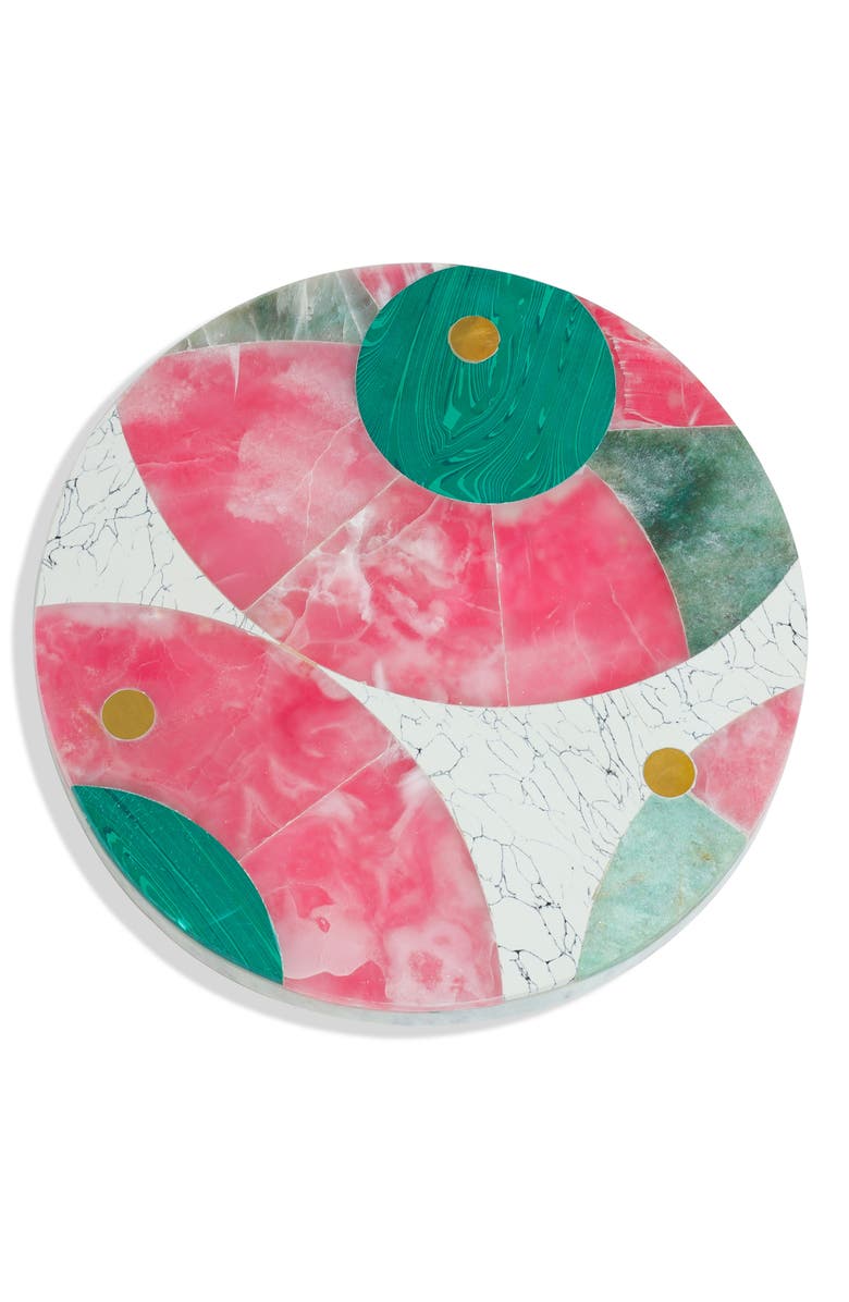 Tiramisu Aurora Splendor Marble Platter, Main, color, White Multi