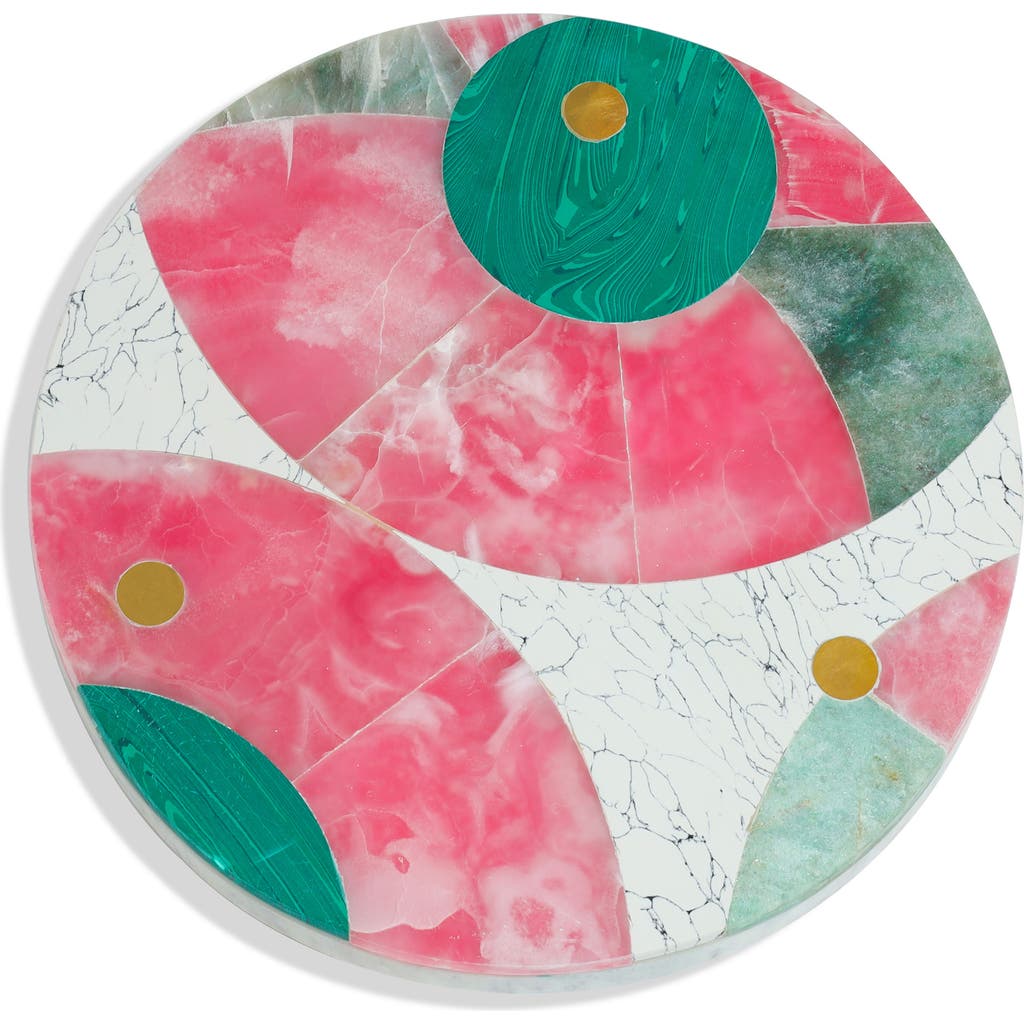 Tiramisu Aurora Splendor Marble Platter In White Multi