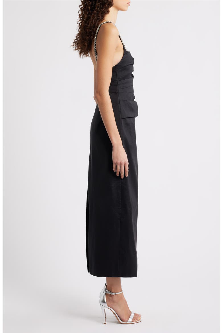 Astonhall Rhinestone Cocktail Dress, Alternate, color, BLACK