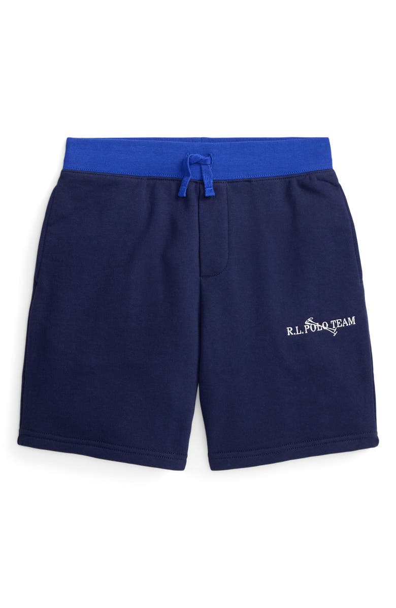 Polo Ralph Lauren Kids' Easy French Terry Shorts, Main, color, Newport Navy Multi