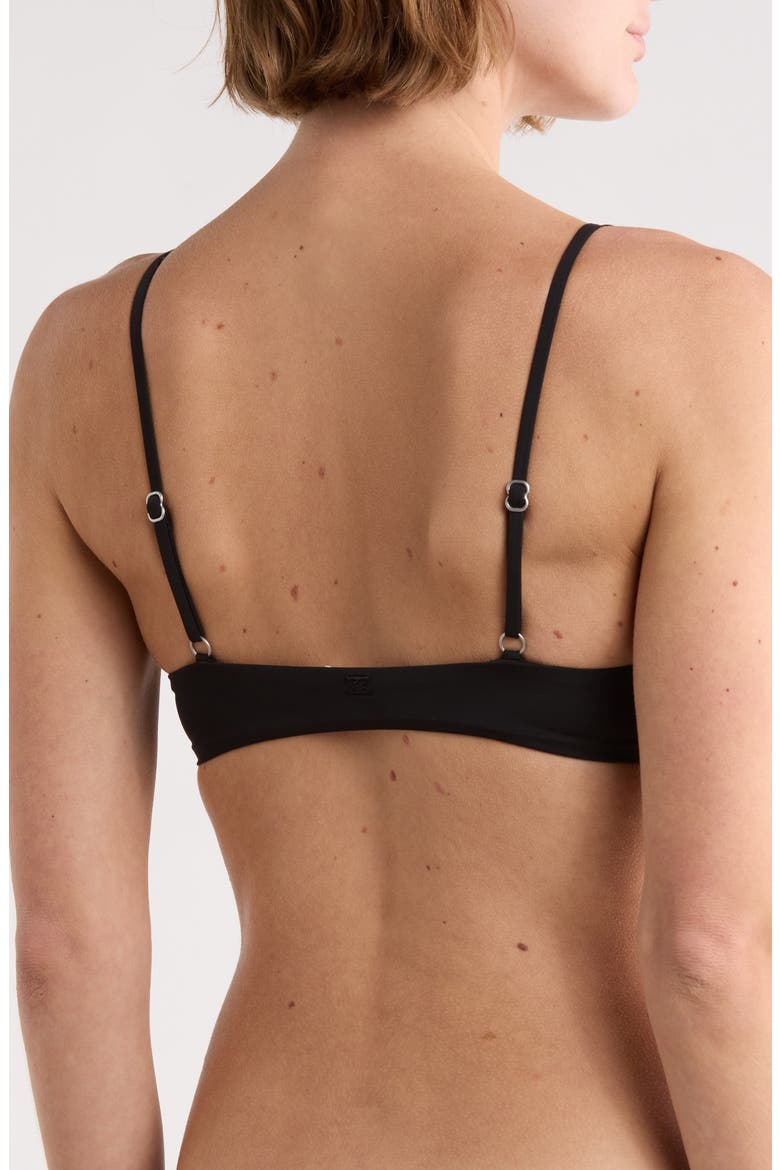 Sol Searcher Cami Plunge Bikini Top, Alternate, color, BLACK PEBBLE