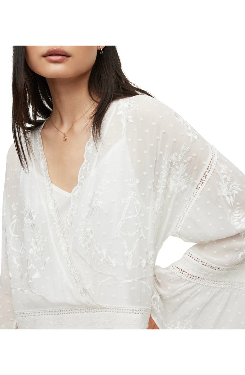 AllSaints Dawn Embroidered Dress, Alternate, color, 