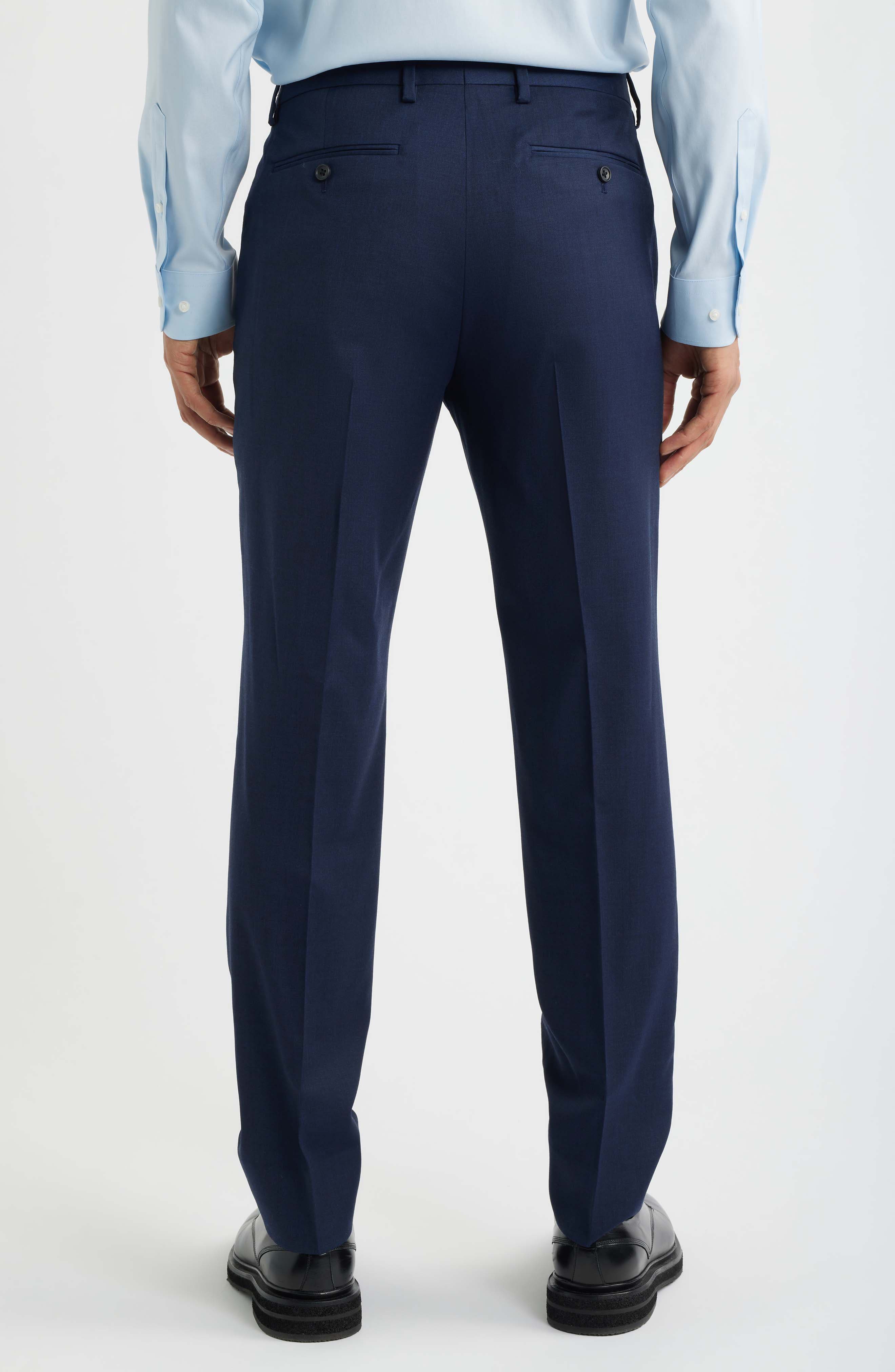 Jetsetter Flat Front Athletic Fit Stretch Wool Dress Pants - image 2