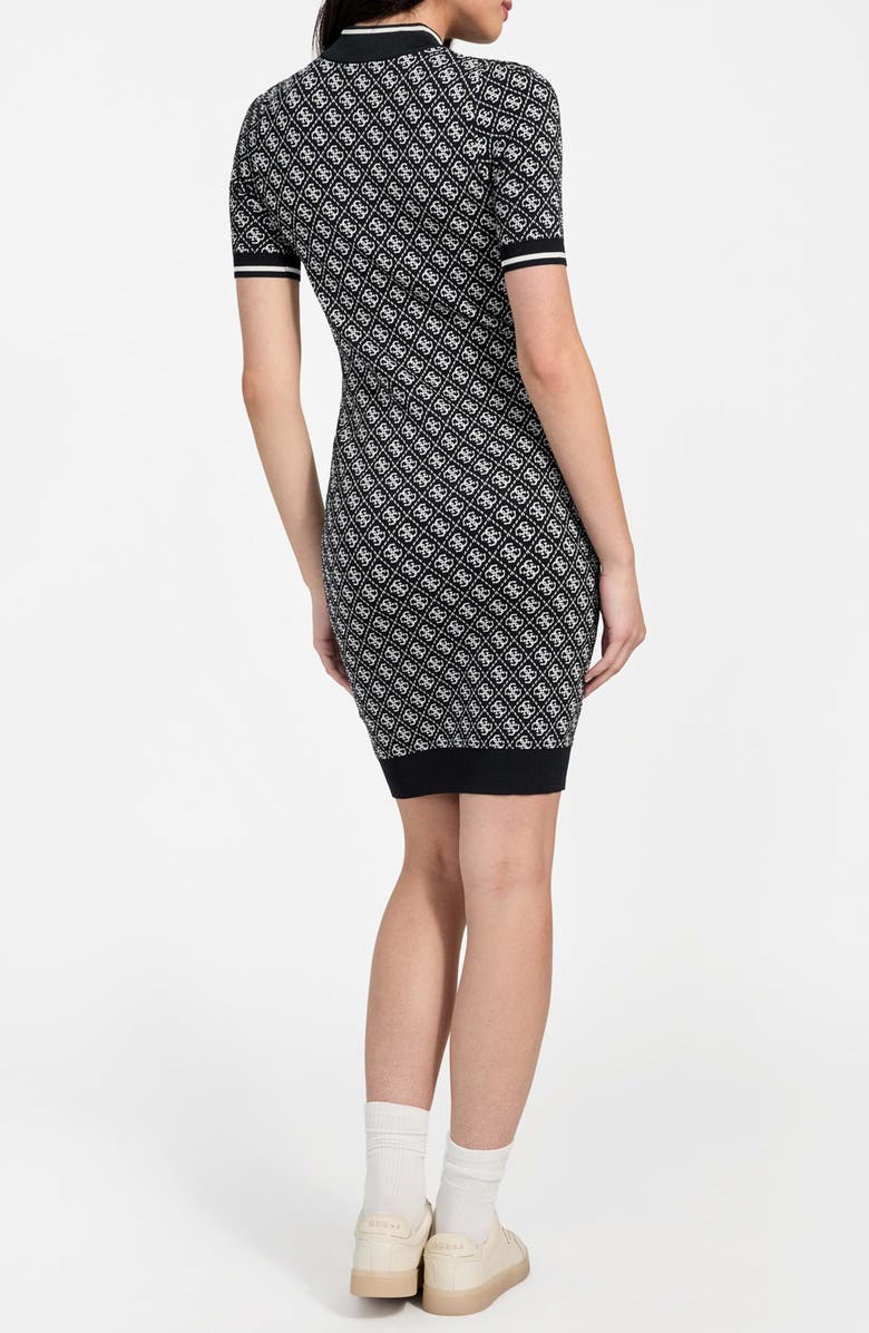 GUESS Lise Short Sleeve Logo Sweater Dress, Alternate, color, 