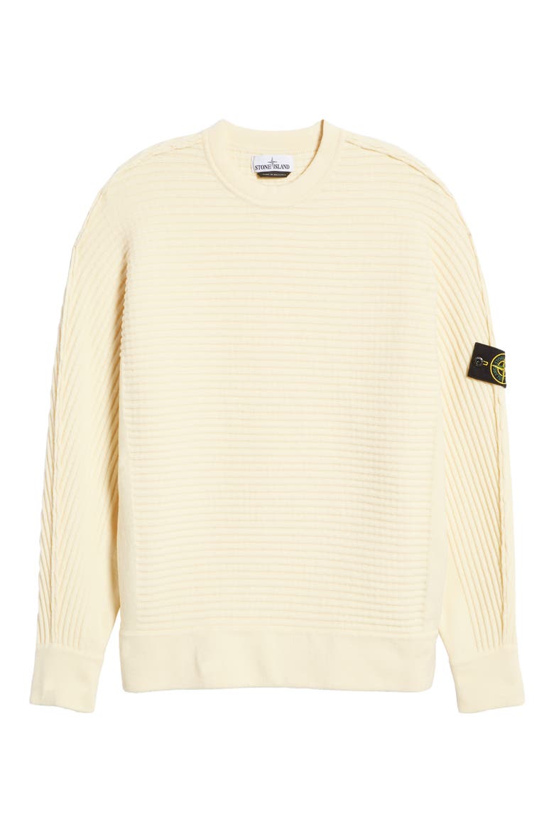 Logo Patch Slim Fit Knit Sweater, Alternate, color, BUTTER