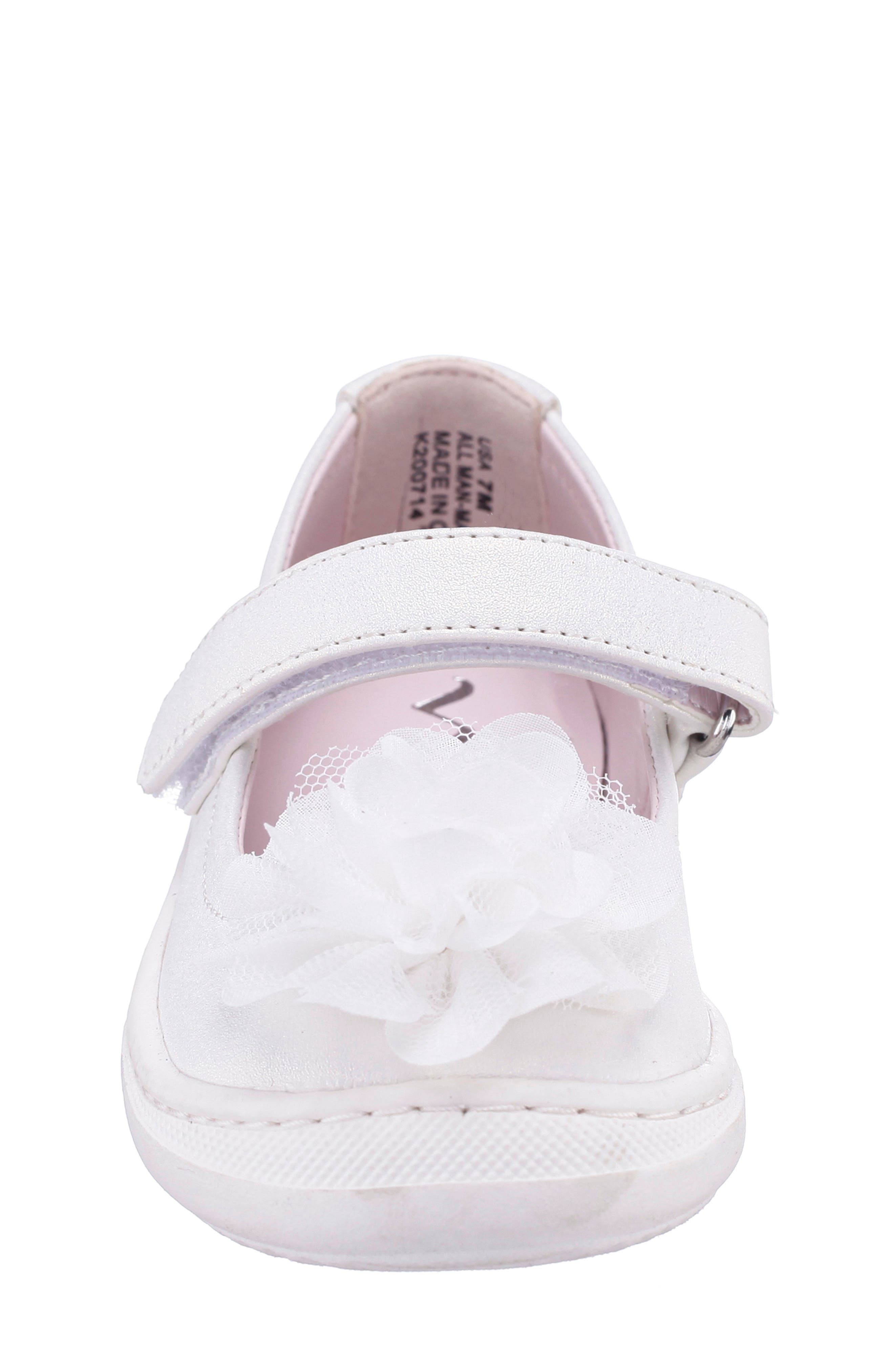 Nina Kids' Natty Mary Jane Flat, Alternate, color, White