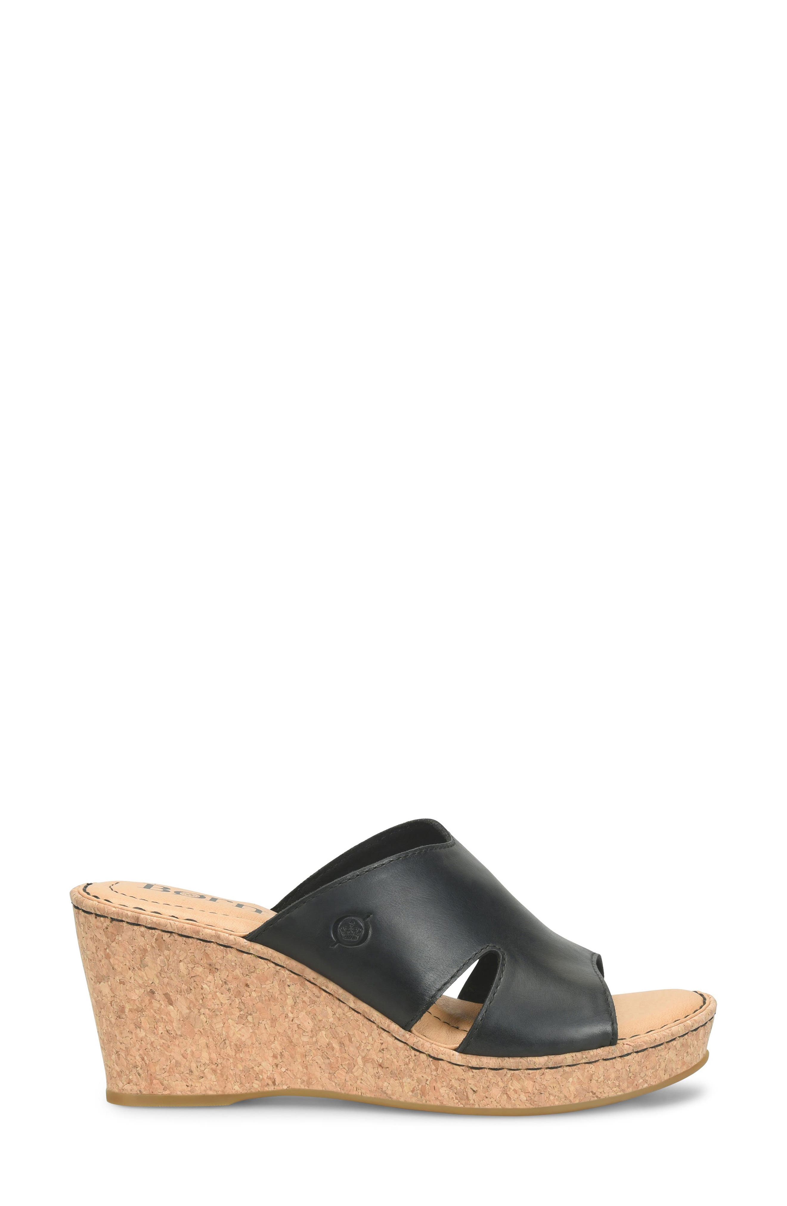 Børn Sorine Platform Wedge Sandal, Alternate, color, Black
