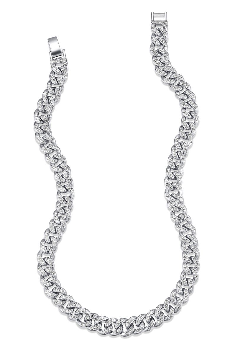 Brook and York Men's Cubic Zirconia Chain Link Necklace, Alternate, color,