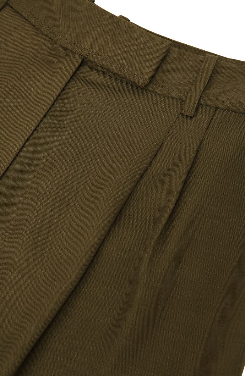 Reiss Cora Pleat Front Wide Leg Pants, Alternate, color, Khaki Green