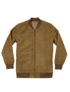 Dapper Boi Olive Microfiber Suede Bomber Jacket