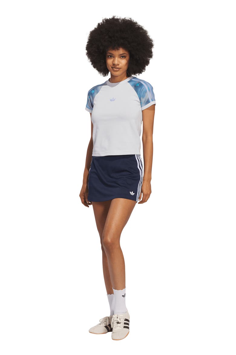 3-Stripes Baby T-shirt, Alternate, color, WHITE/ BLUE