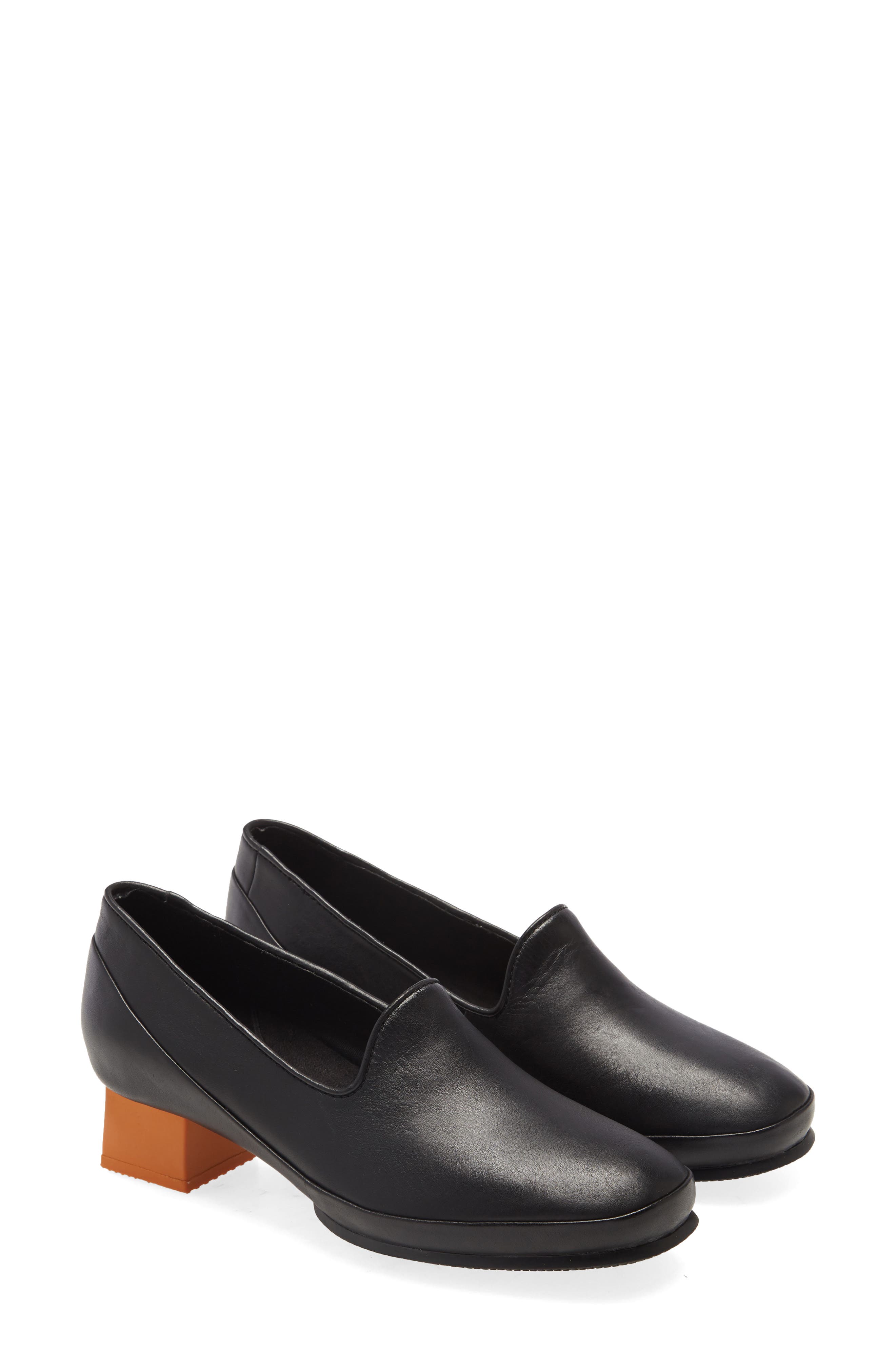 Twins Mismatched Pump, Main, color, BLACK LEATHER